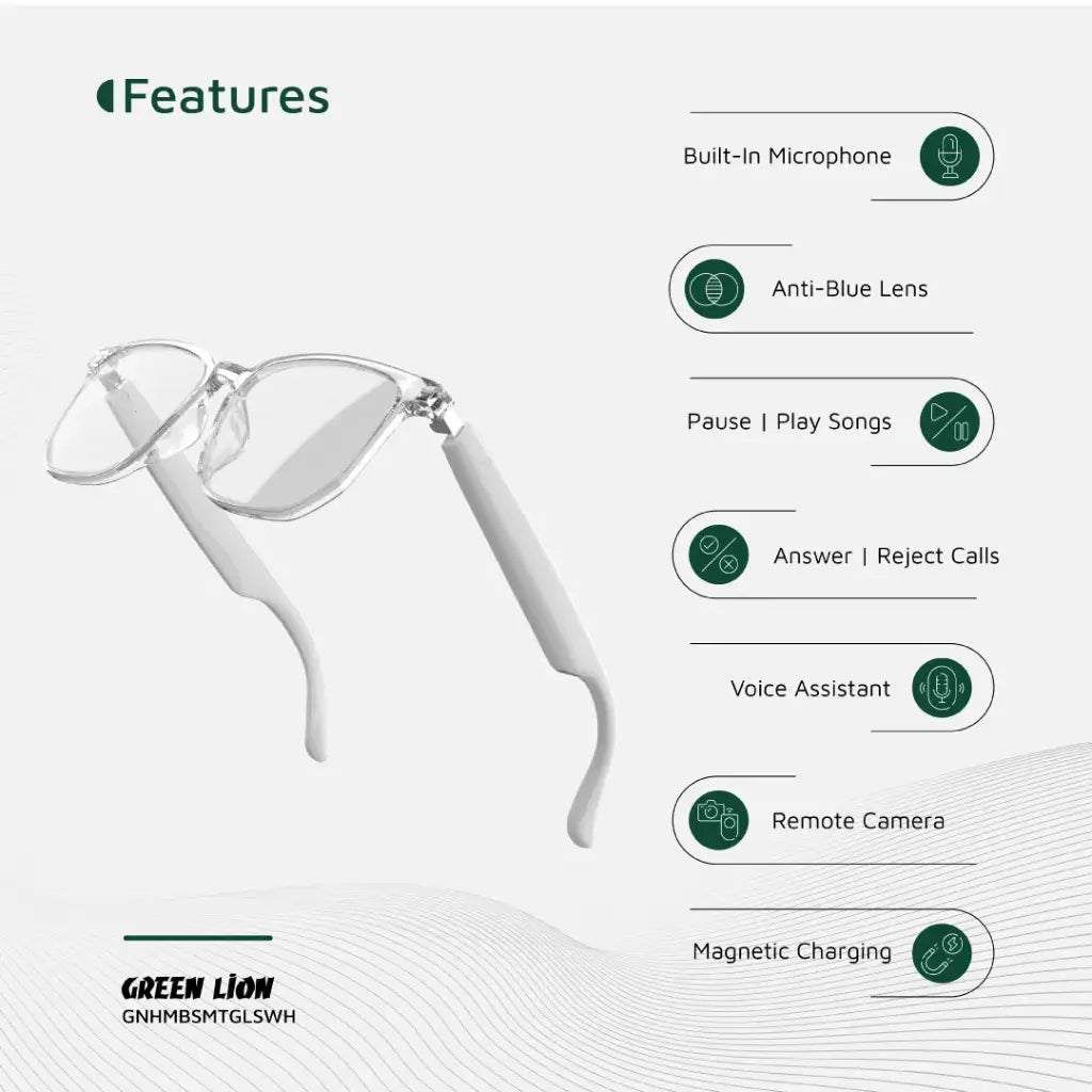 Green Lion Hamburg Smart Glasses - White