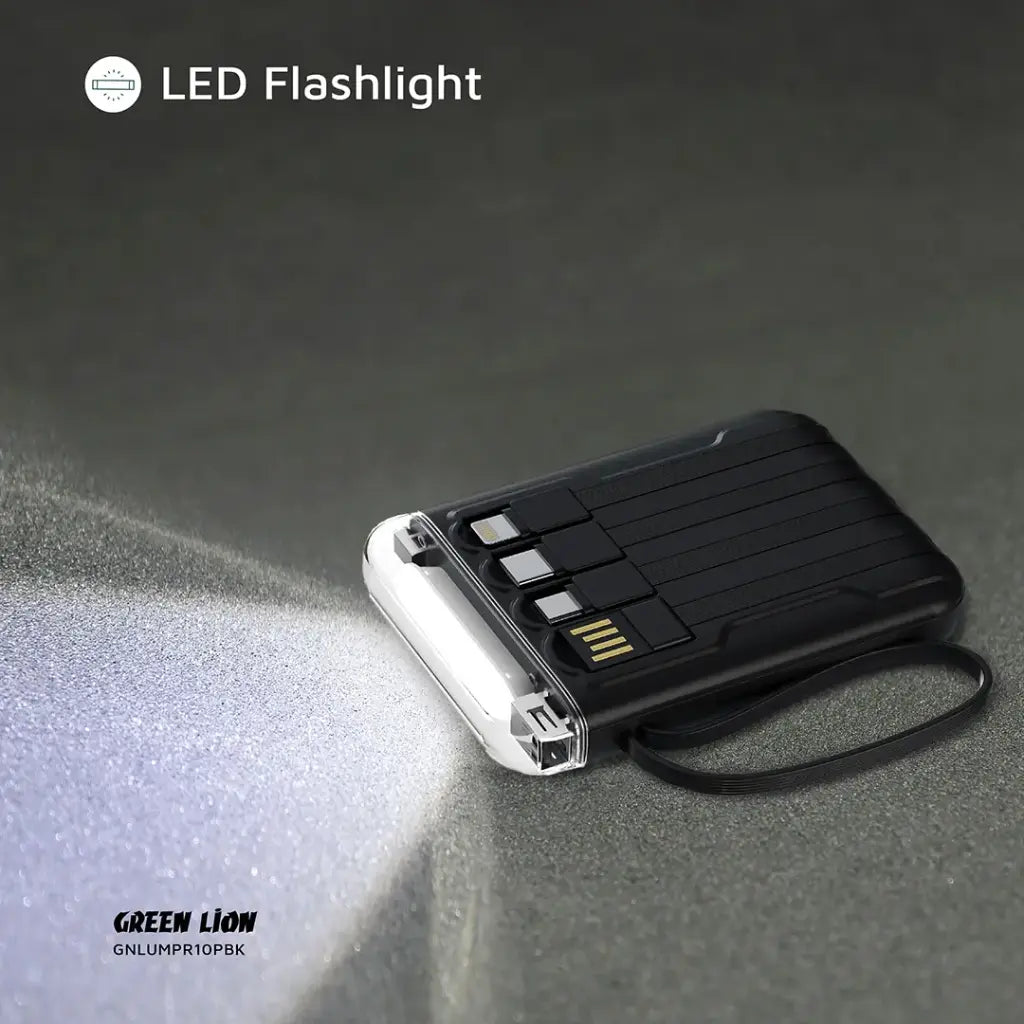Green Lion Luma Pro 10000mAh Power Bank - Black