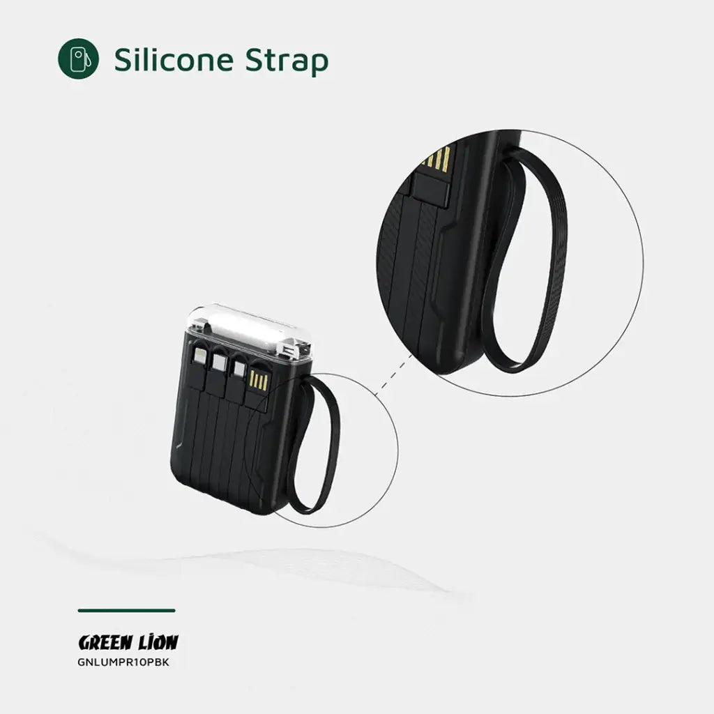 Green Lion Luma Pro 10000mAh Power Bank - Black