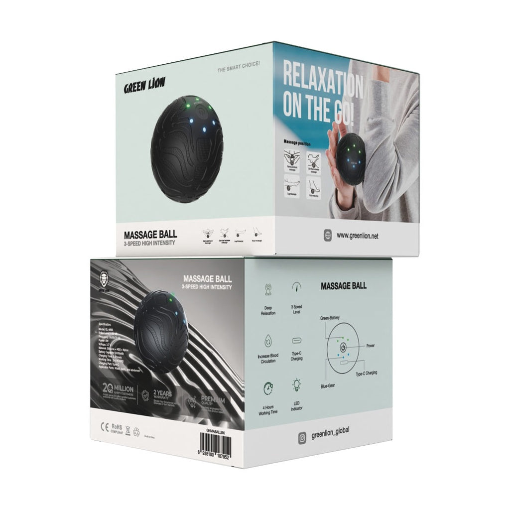 Green Lion Massage Ball - Black