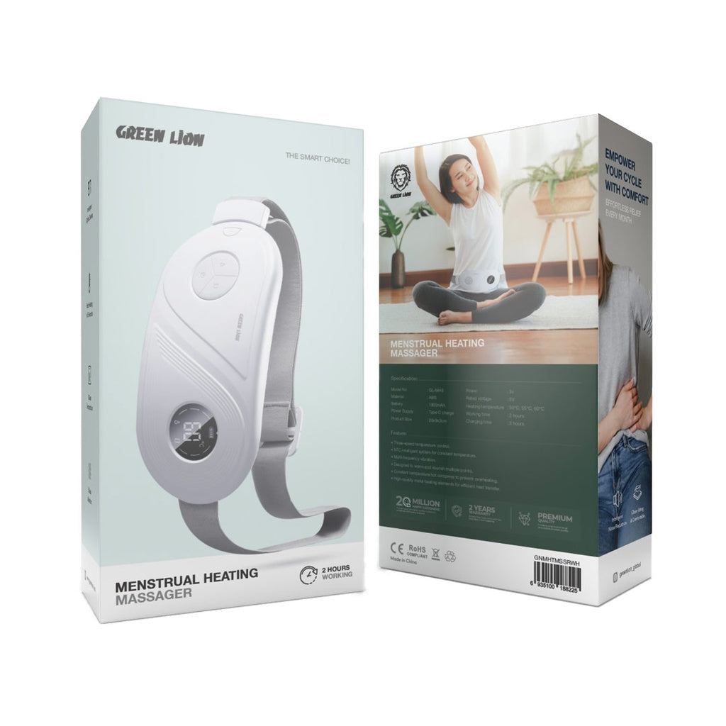 Green Lion Menstrual Heating Massager - White
