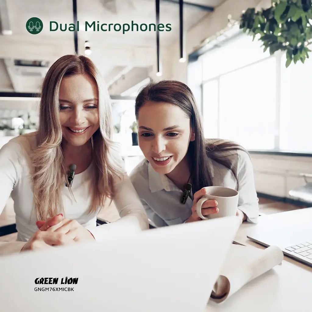 Green Lion Microphone 3-Level Noise Cancellation - Black