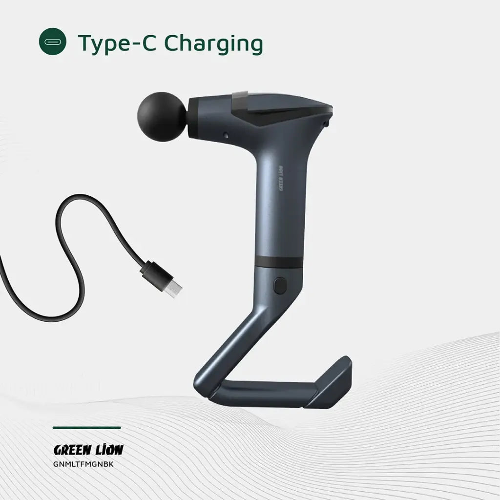 Green Lion Multifunctional Massage Gun GMG-05 - Black