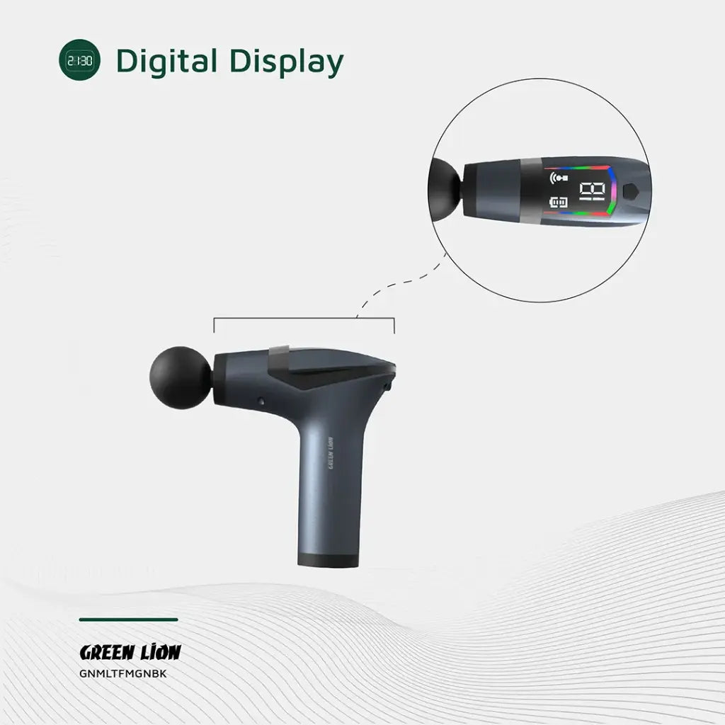 Green Lion Multifunctional Massage Gun GMG-05 - Black