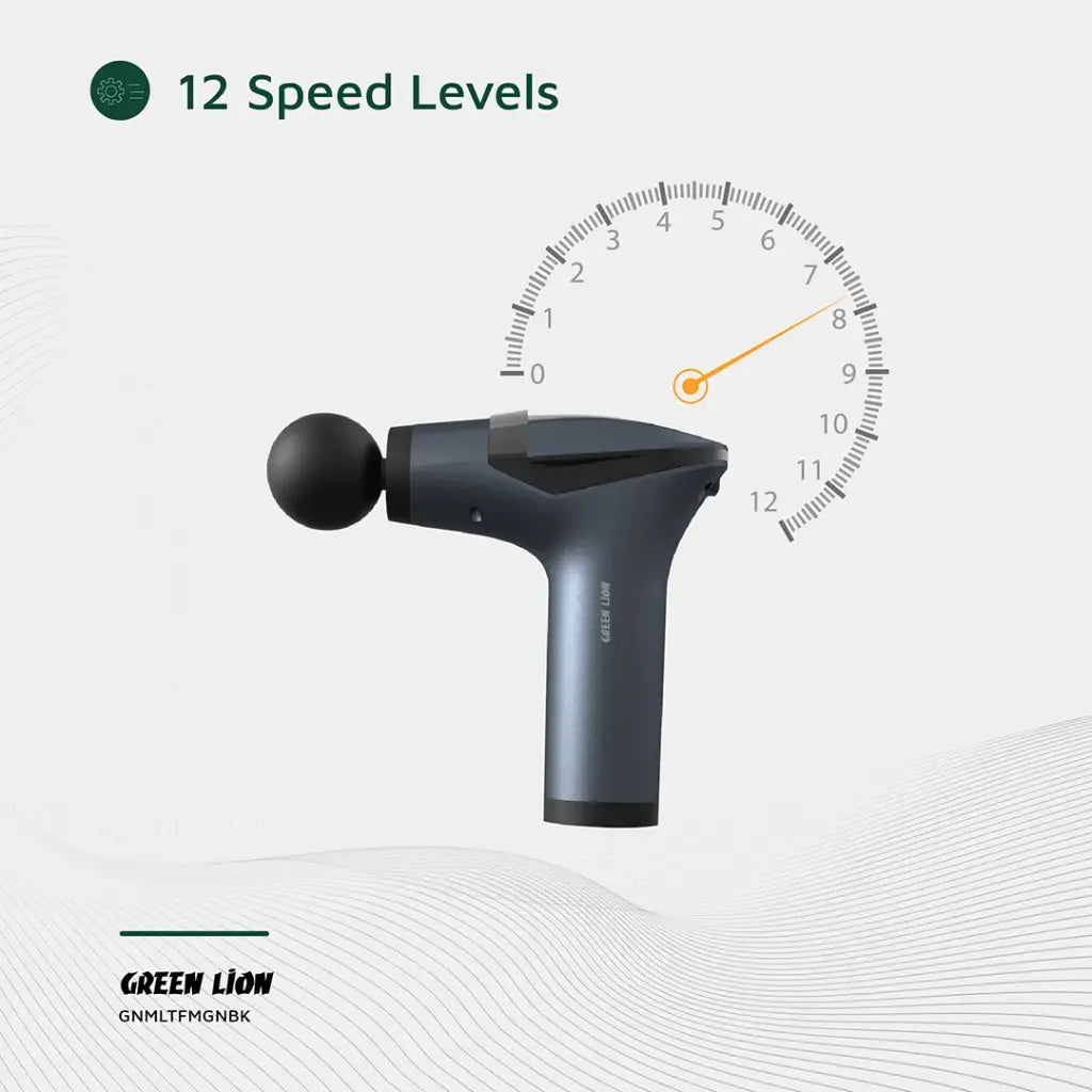 Green Lion Multifunctional Massage Gun GMG-05 - Black