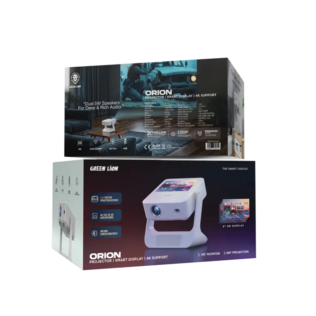 Green Lion Orion Portable Projector - White