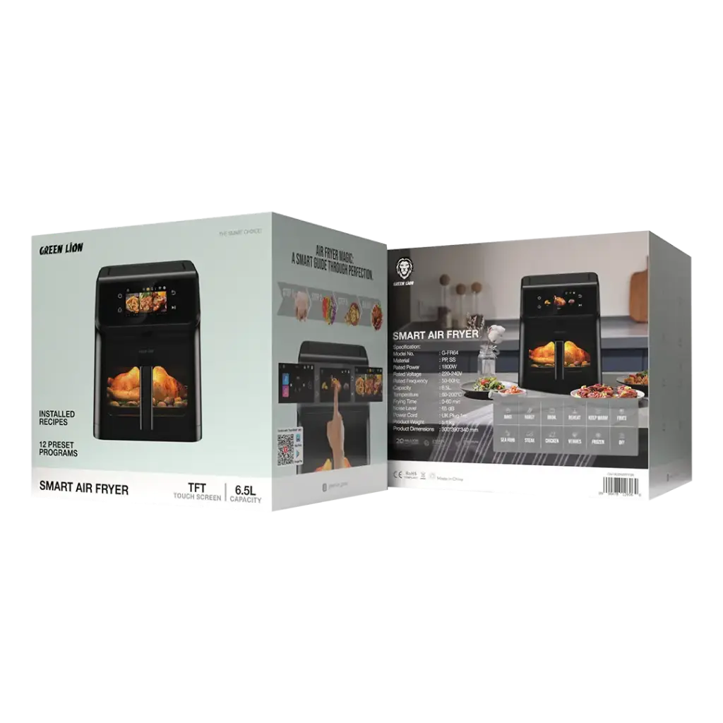 Green Lion Smart Air Fryer 6.5L - Black