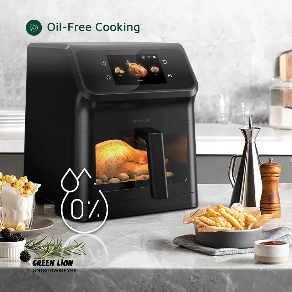 Green Lion Smart Air Fryer 6.5L - Black