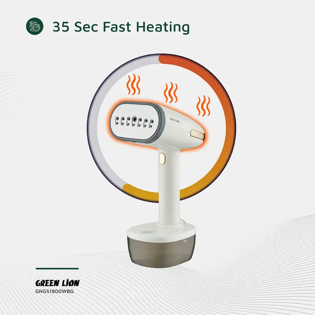 Green Lion Steam 1800W Garment Steamer - Beige