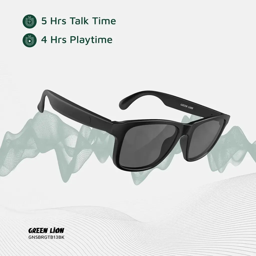 Green Lion Sydney Smart Glasses - Black