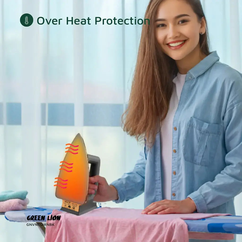 Green Lion Vintage Iron 1000W - Black and Silver