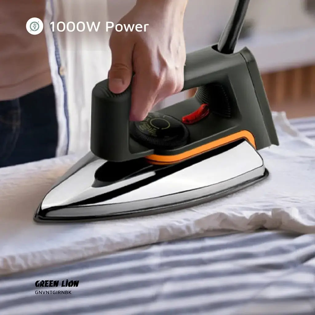 Green Lion Vintage Iron 1000W - Black and Silver