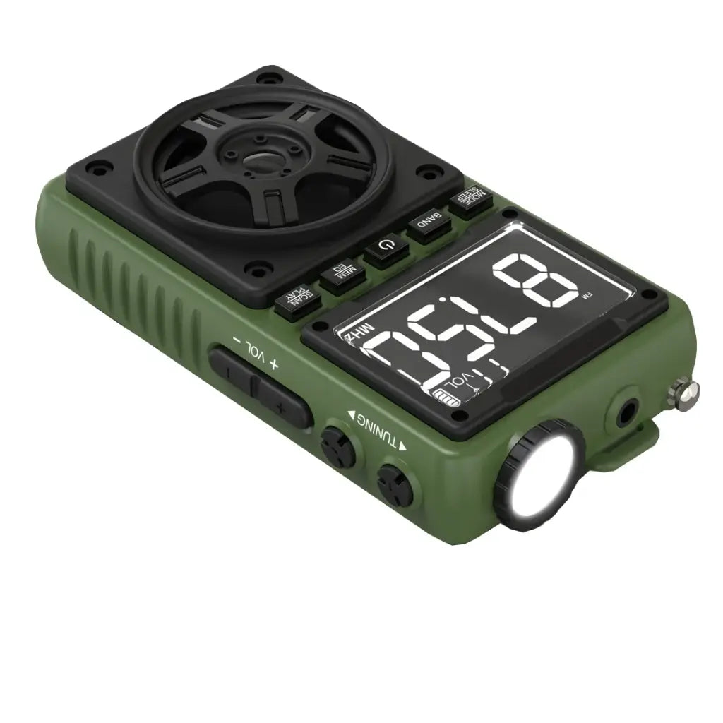 Green Lion Voyager Portable Radio | Flash Light | Speaker - Green