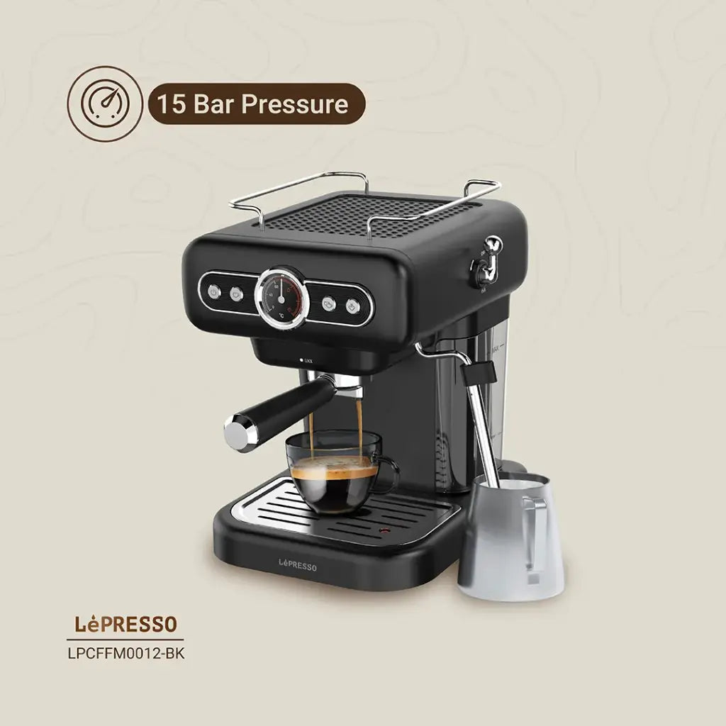 LePresso Retro Espresso Boiler Machine Gauge and Milk Steamer