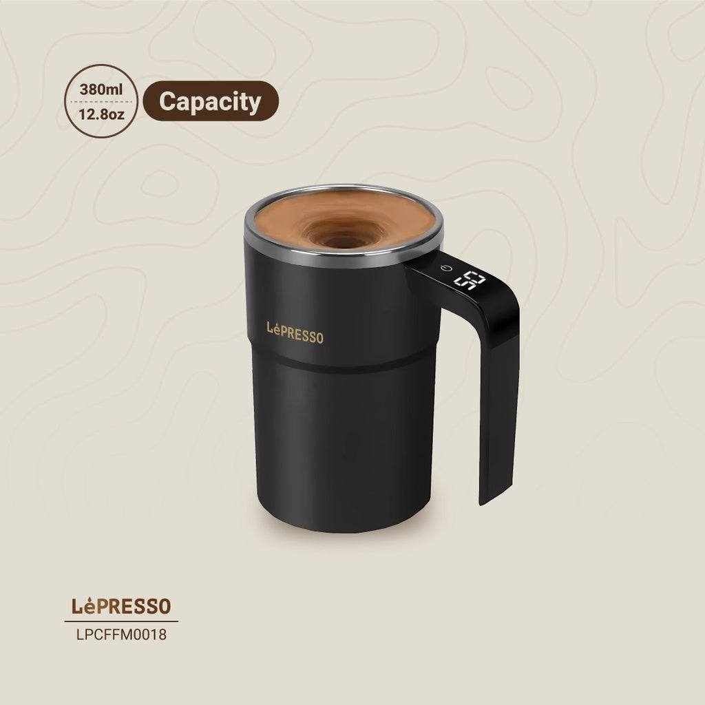 LePresso Stirmagic Auto Stirring Mug - Black