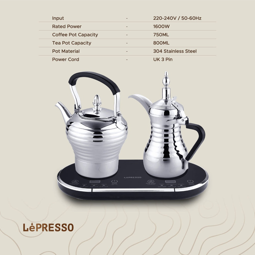 LePresso Dual Pot Arabic Coffee And Tea Dallah