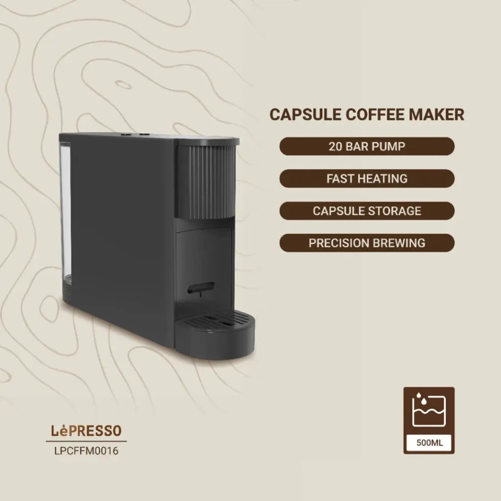 Lepresso Automatic Capsule Coffee Maker - Black