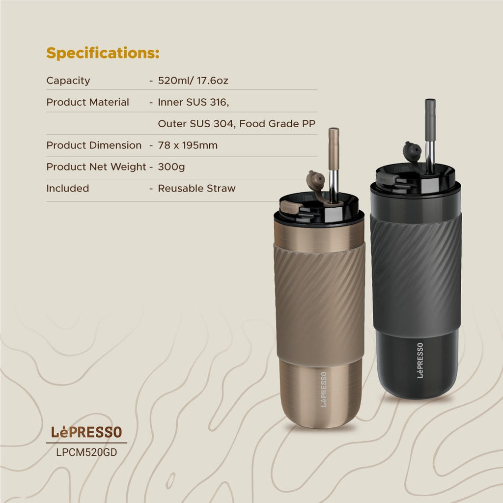 Lepresso Thermal Tumbler With Infusion Filter