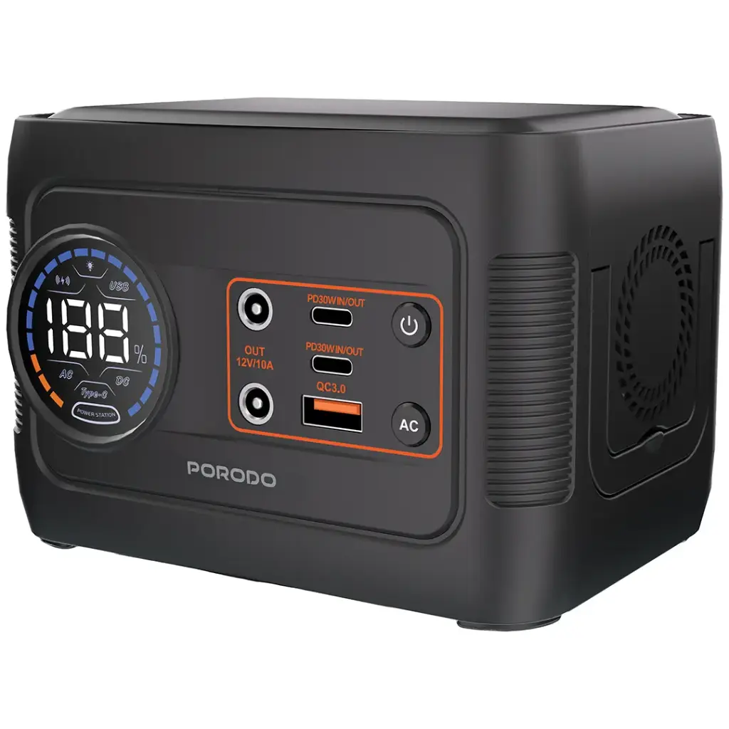 Porodo 150W Forcebase Portable Power Station - Gray/Black