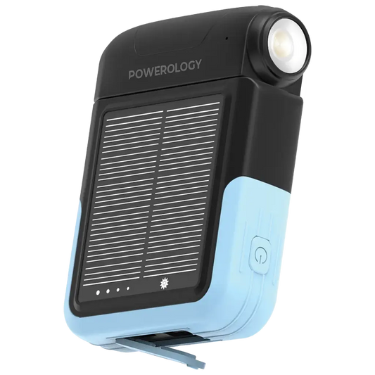 Powerology Sante 10000mAh Solar Power Bank - Black