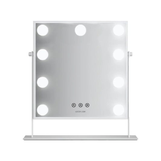 Green Lion Glam Shine Makeup Mirror 9 LED Lights - White