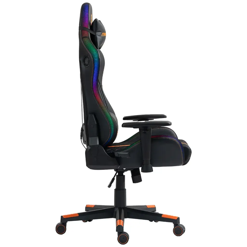 Porodo Gaming Ergonomic RGB Gaming Chair - Black/Orange