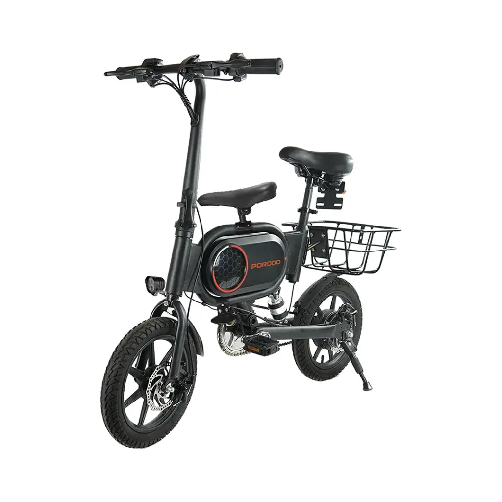 Porodo Lifestyle Folding Urban Electric Bike - Black