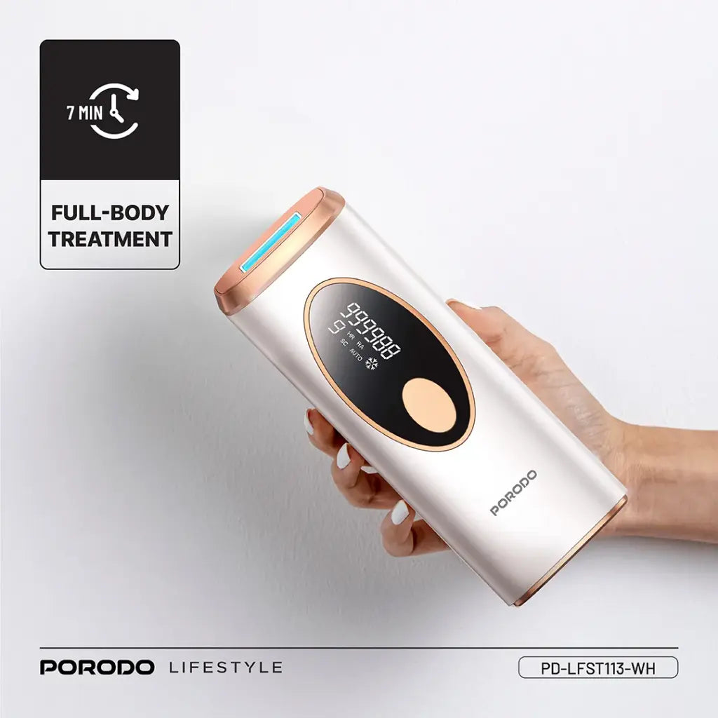 Porodo Lifestyle IPL Hair Removal Advanced Skincare Technology - White