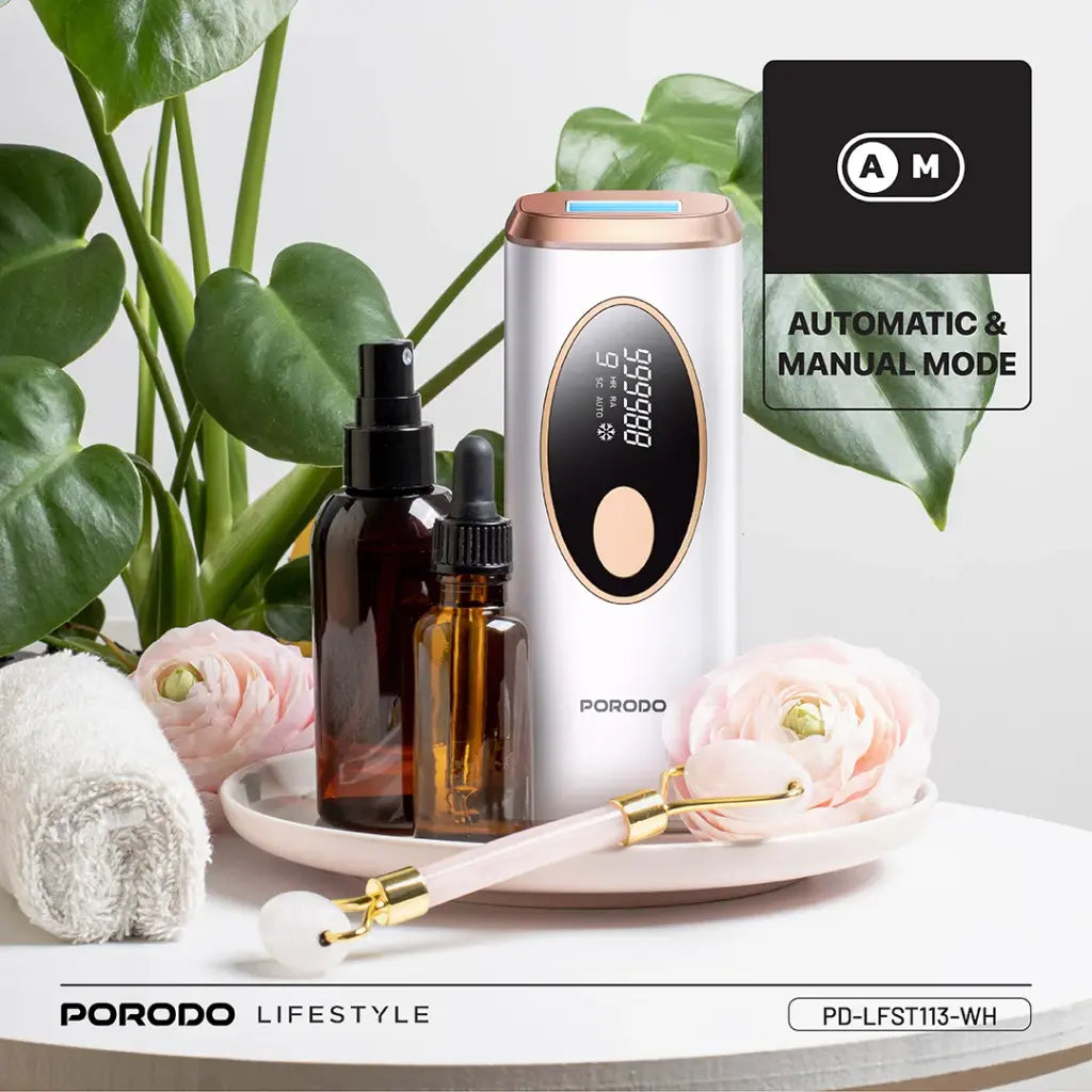 Porodo Lifestyle IPL Hair Removal Advanced Skincare Technology - White
