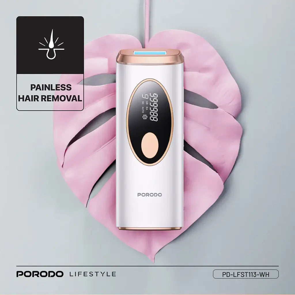 Porodo Lifestyle IPL Hair Removal Advanced Skincare Technology - White