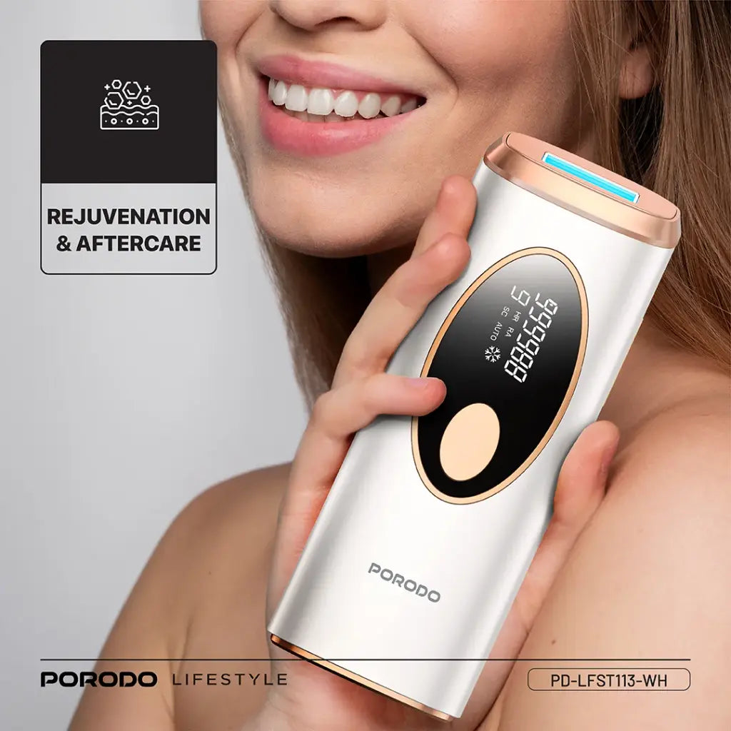 Porodo Lifestyle IPL Hair Removal Advanced Skincare Technology - White