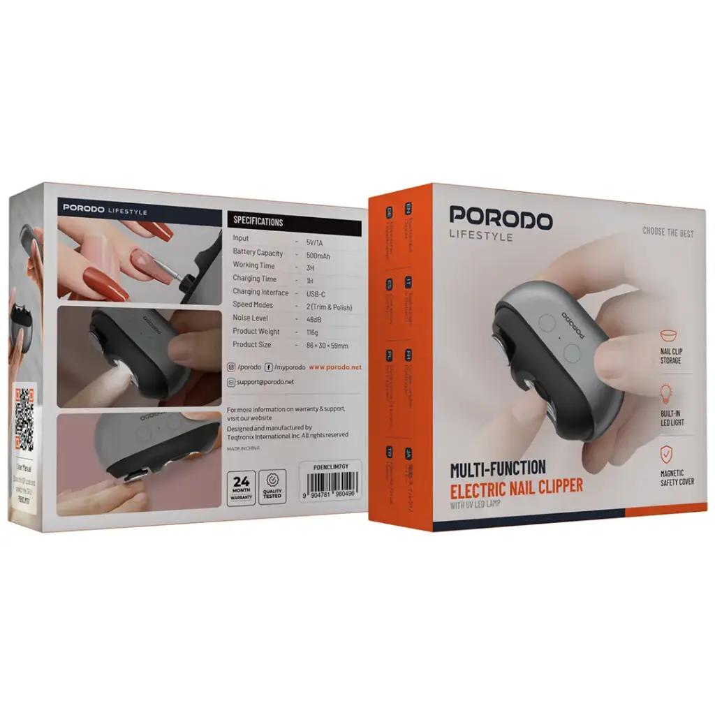 Porodo Lifestyle Multi-Function Electric Nail Clipper