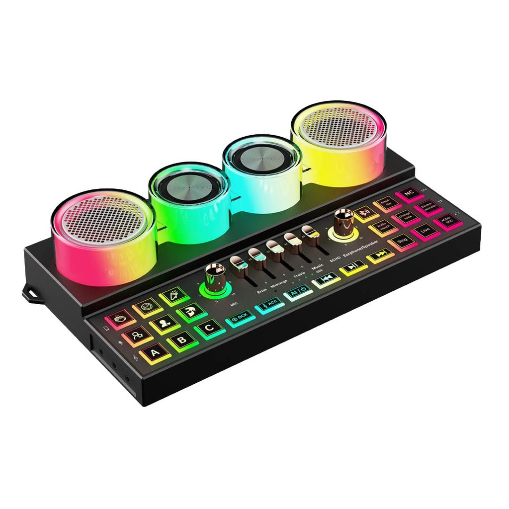 Porodo Soundtec Audiolink Multi-Platform Audio Mixer and Speaker - Black