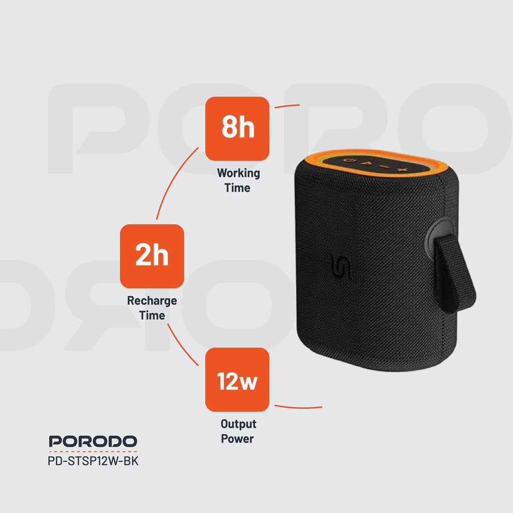 Porodo Soundtec Rave Portable Speaker - Black