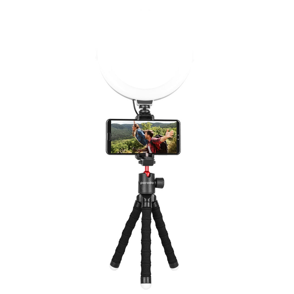 Porodo Table Tripod with Phone Holder - Black