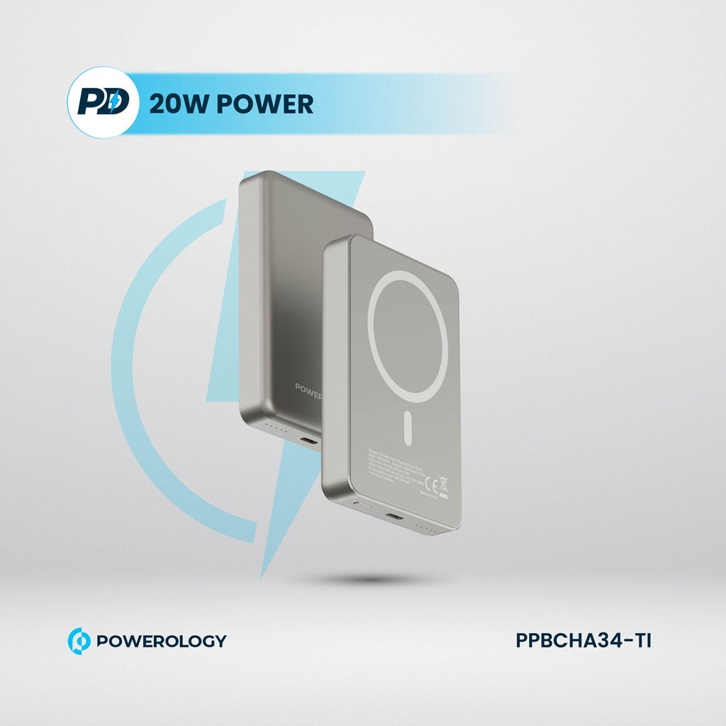 Powerology 10000 mAh 20W PD & 15W Magsafe Powerbank