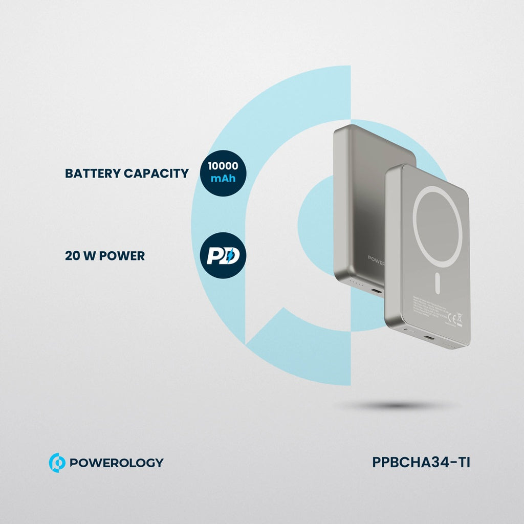 Powerology 10000 mAh 20W PD & 15W Magsafe Powerbank