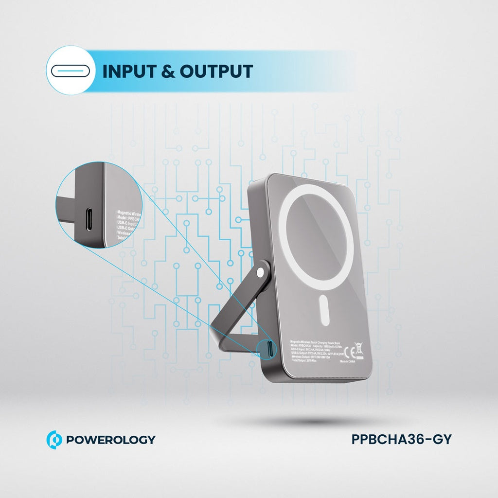 Powerology 10000mAh MagSafe Power Glass Surface