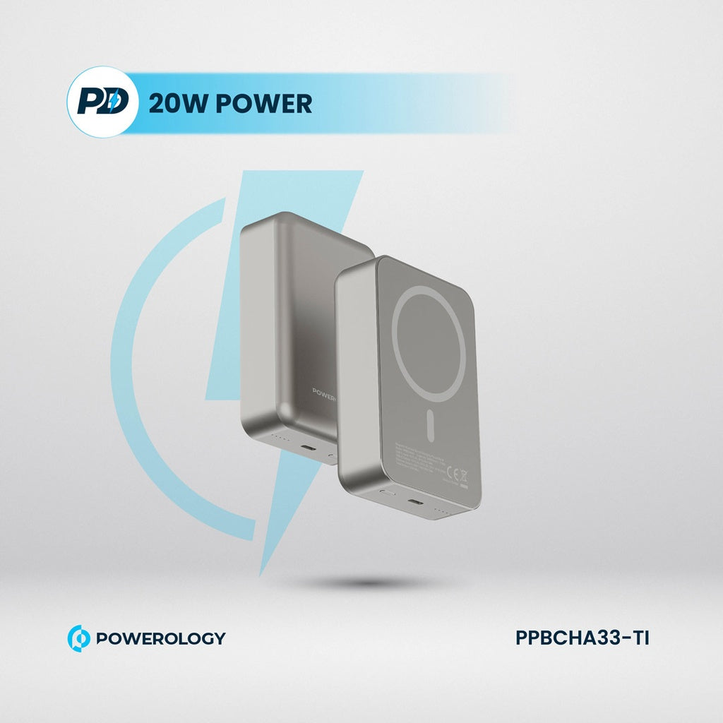 Powerology 20000 mAh 20W PD & 15W Magsafe Powerbank