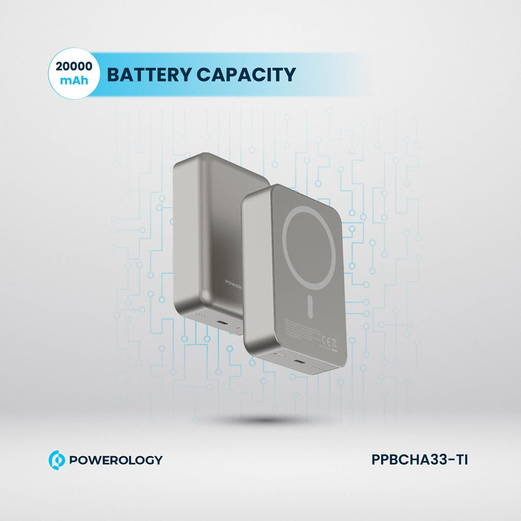 Powerology 20000 mAh 20W PD & 15W Magsafe Powerbank