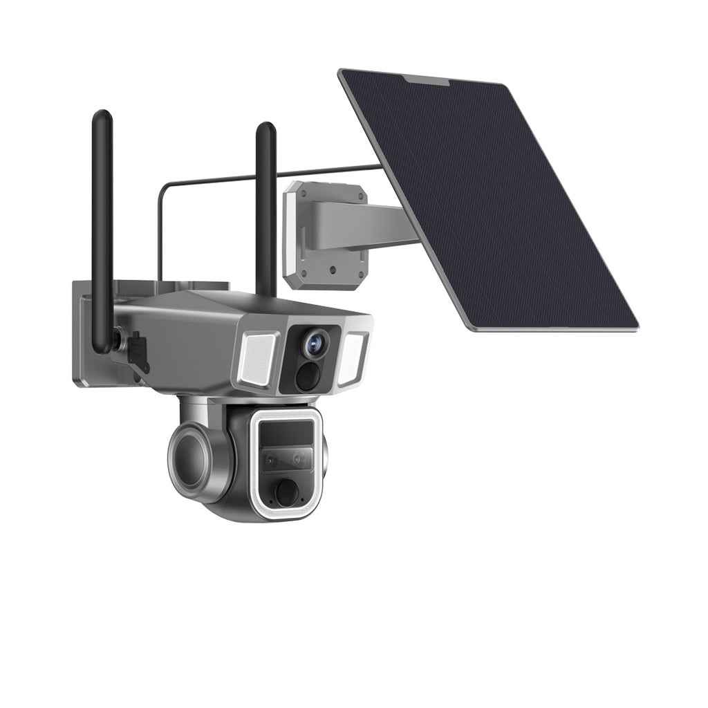 Powerology 4G/WiFi 360° Dual Lens Outdoor Camera - Black
