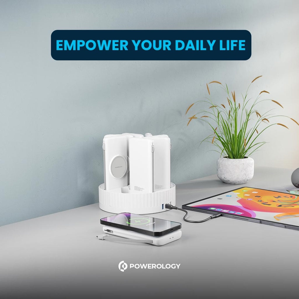 Powerology 8in1 Station 10000mAh PD 120W QC Wireless Power Bank