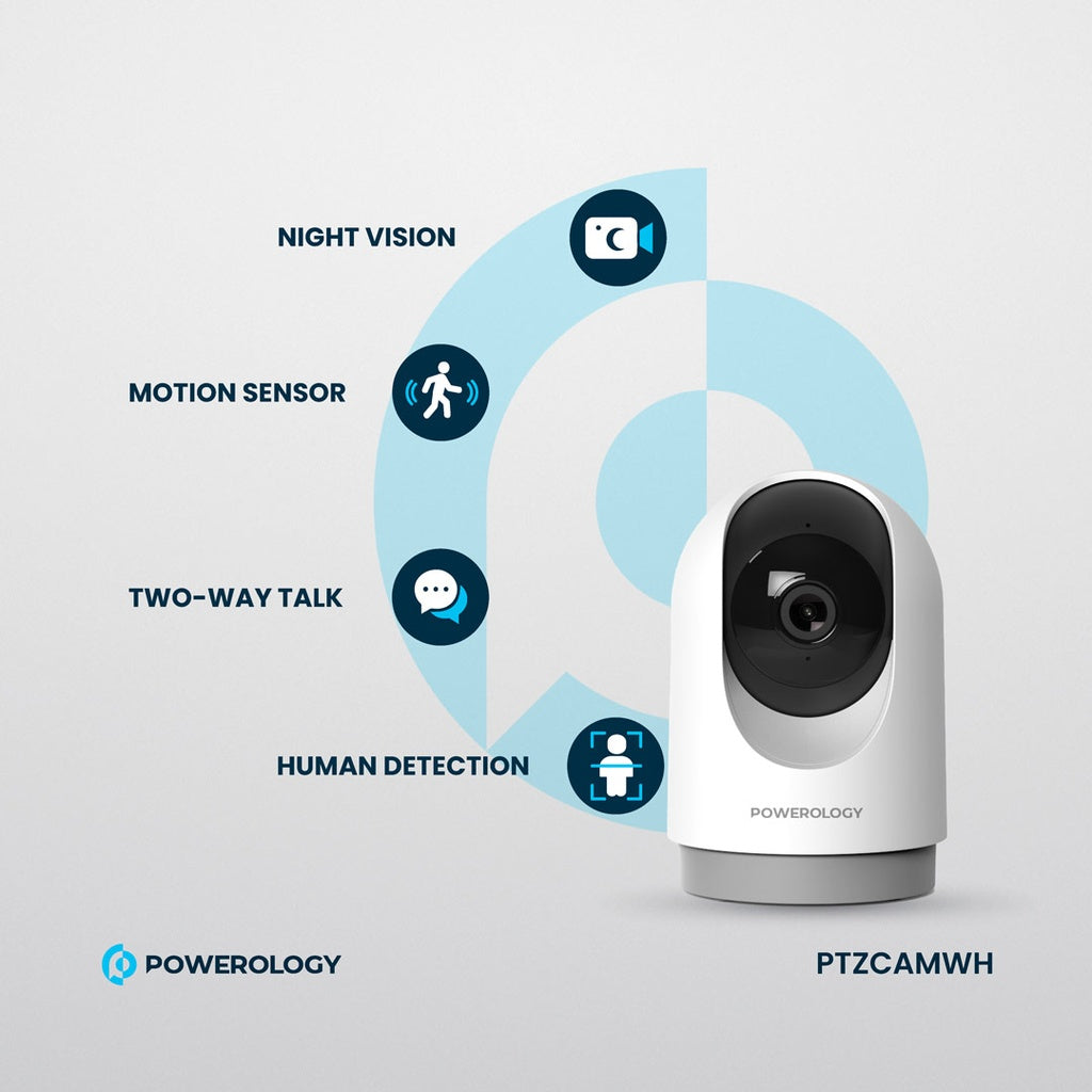 Powerology Indoor PTZ Smart Camera - White