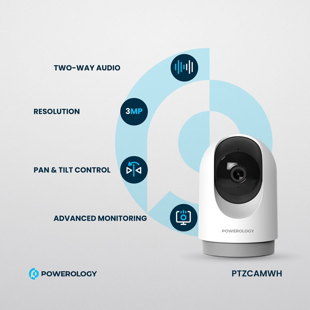 Powerology Indoor PTZ Smart Camera - White
