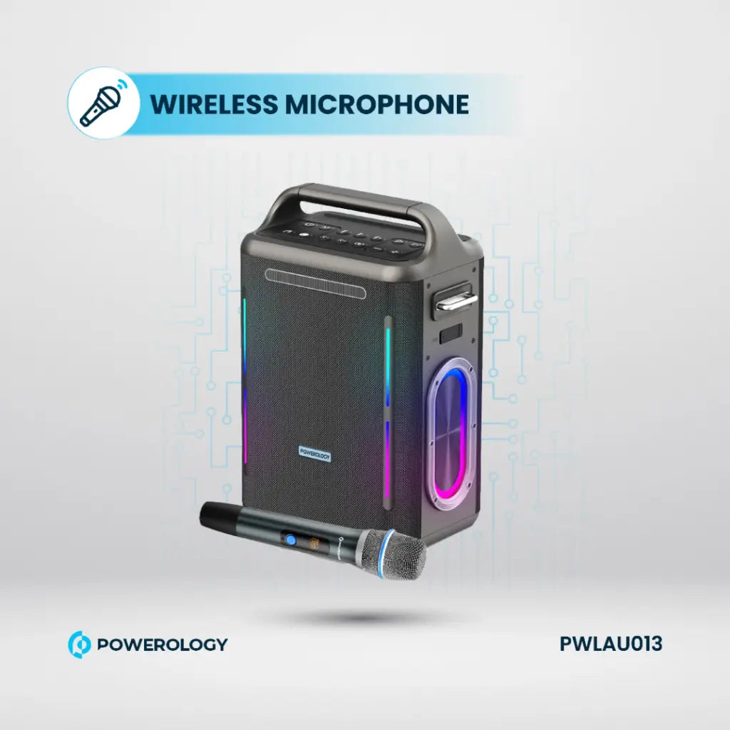 Powerology Karaoke Party Speaker - Silver