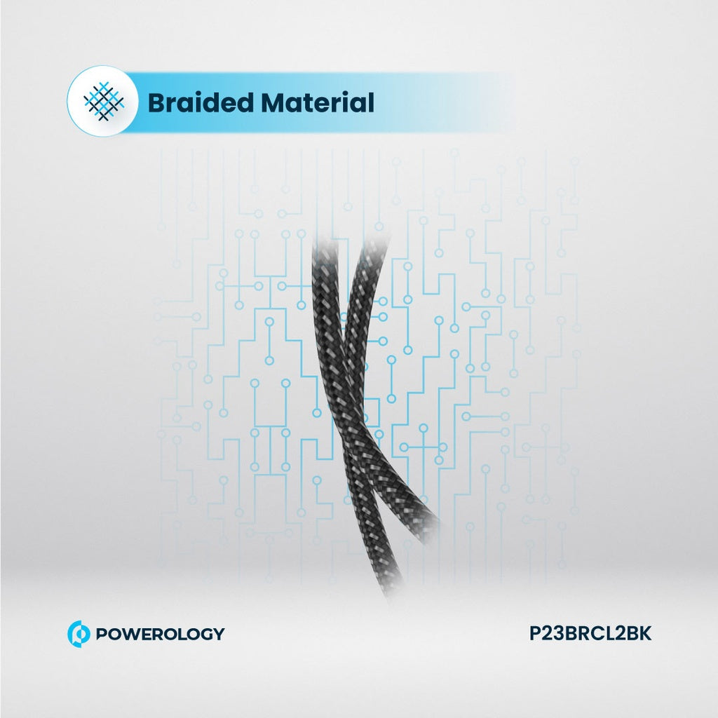 Powerology New Braided Type-C to Lightning Cable 2M PD 60W