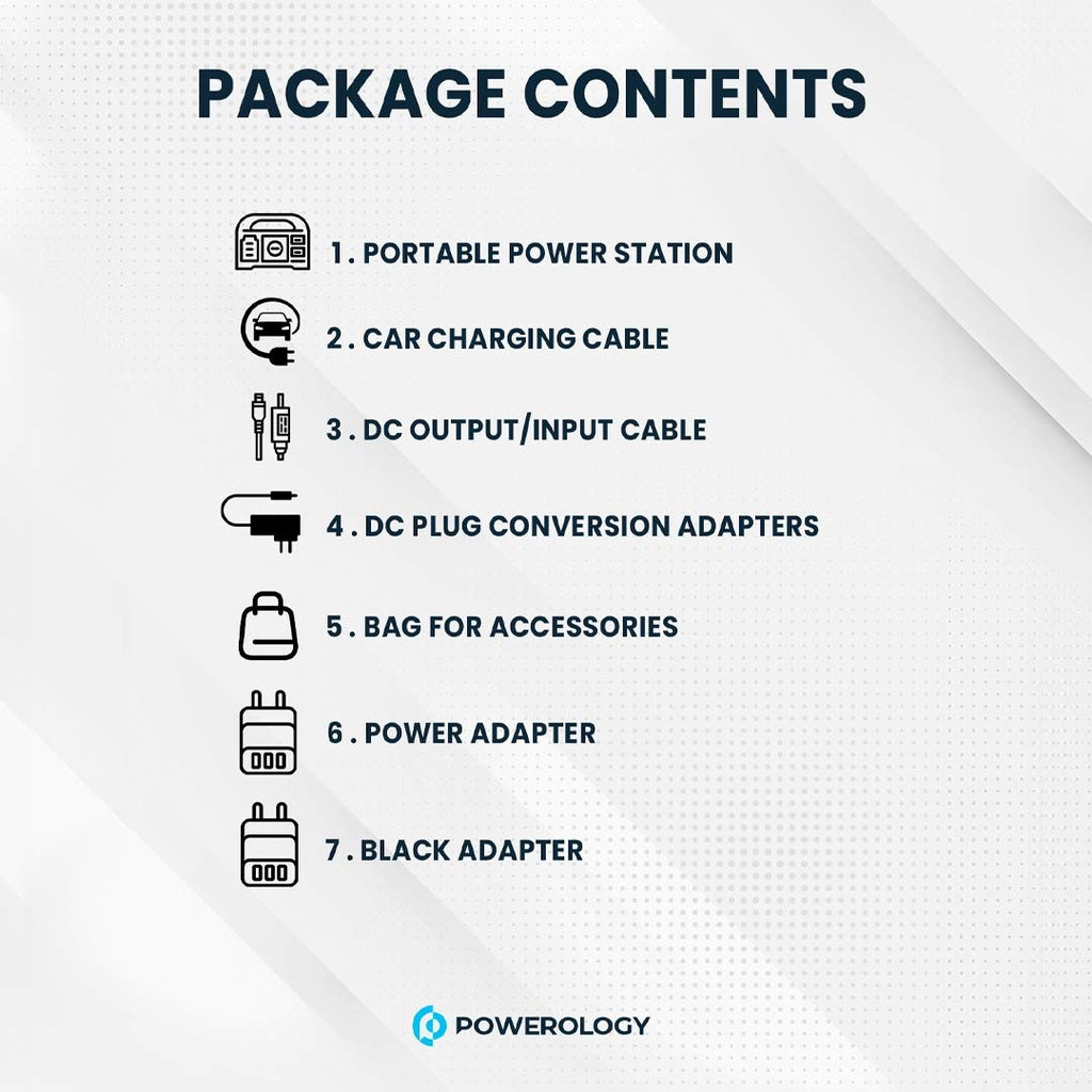 Powerology Portable Solar Power Generator 284Wh 300W QC - Black