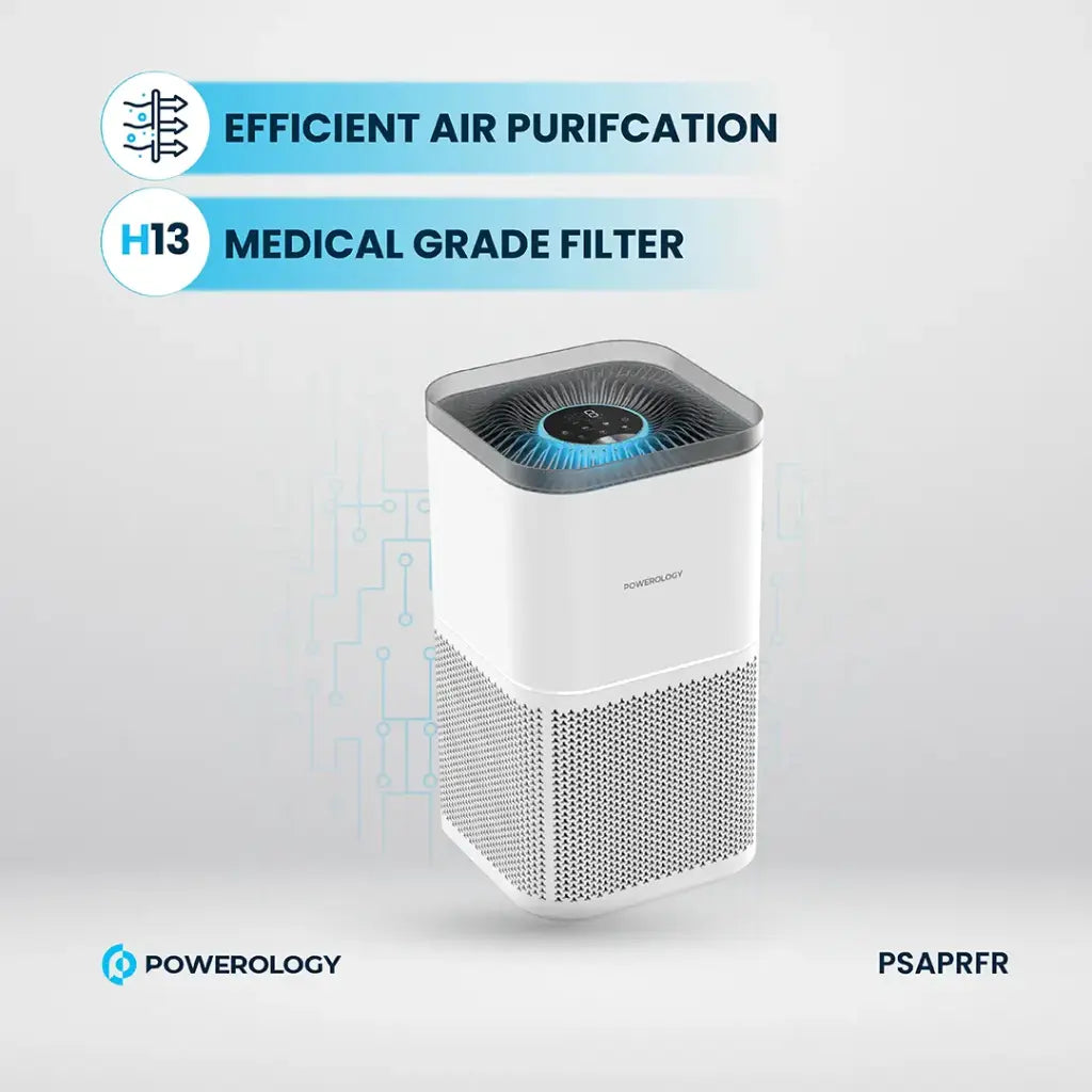 Powerology Smart Air Purifier Eliminate Odor & Smoke - White