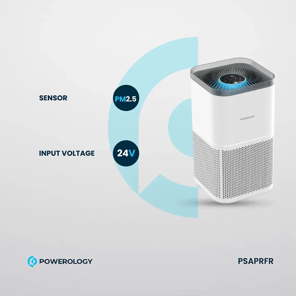 Powerology Smart Air Purifier Eliminate Odor & Smoke - White