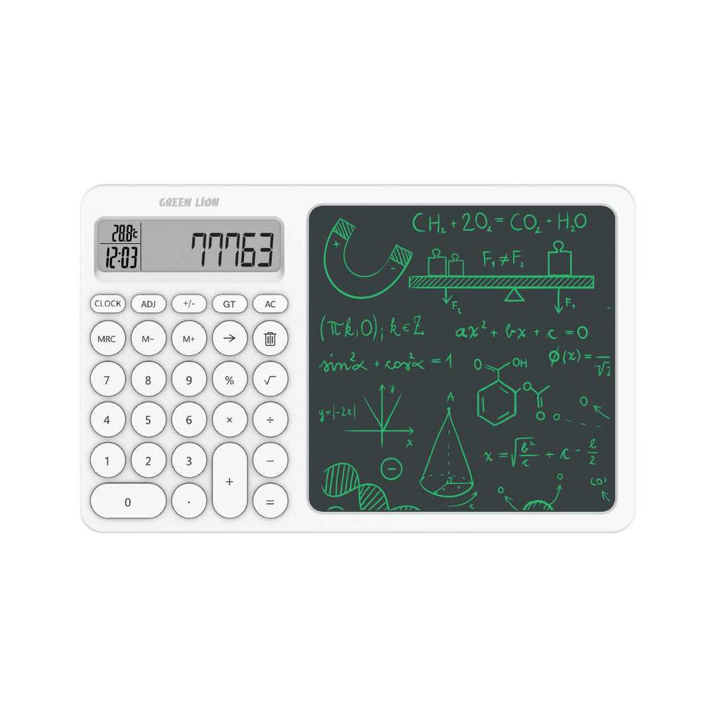 Green Lion CalcWrite Pro Calculator-Writing Pad Combo - White